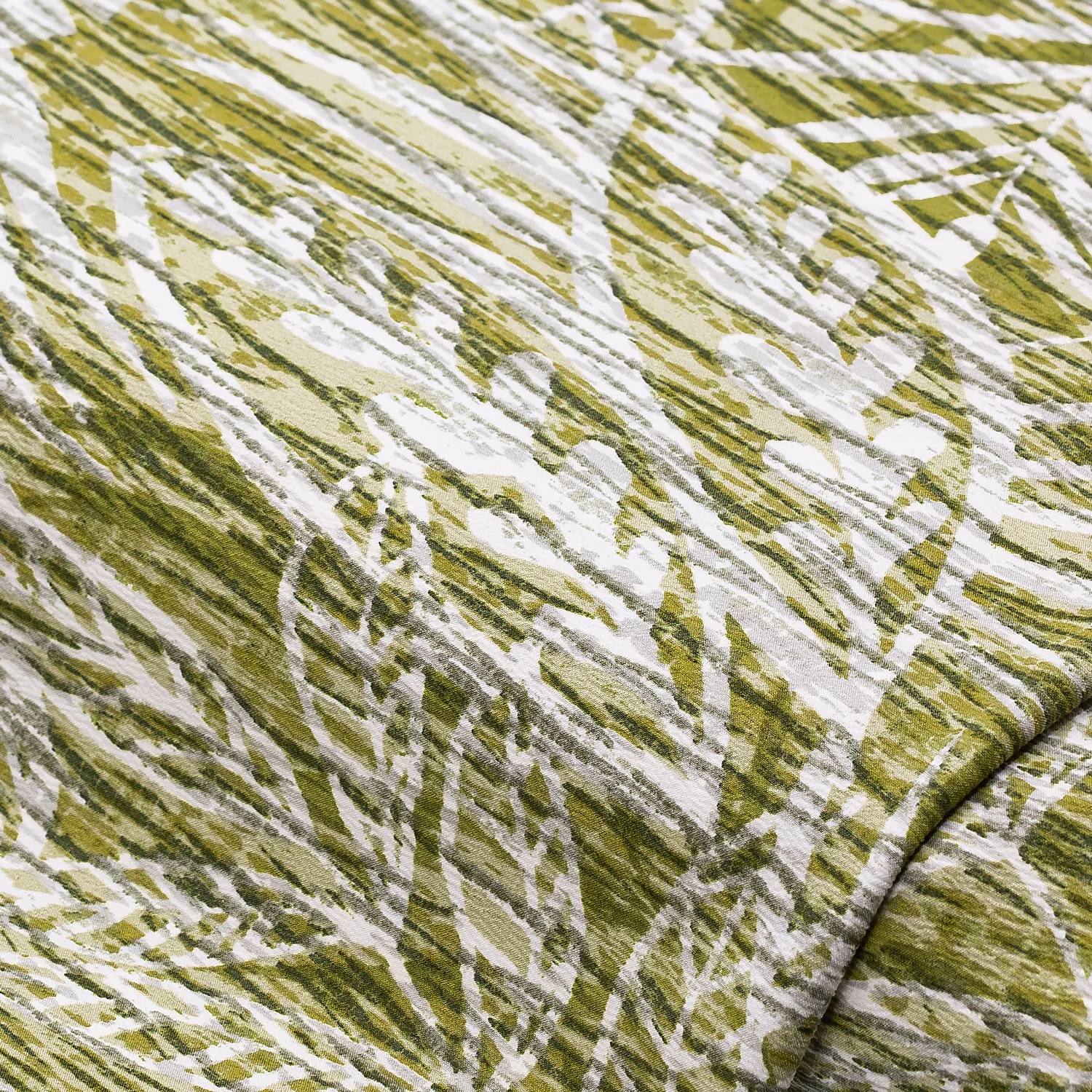 Blusenstoff Blätter, grün-color