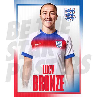 England Lionesses Lucy Bronze 25/26 Heim-Porträtfoto A3-Poster Image