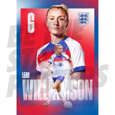 England Lionesses Leah Williamson 25/26 Heim-Action-Poster A2 Image