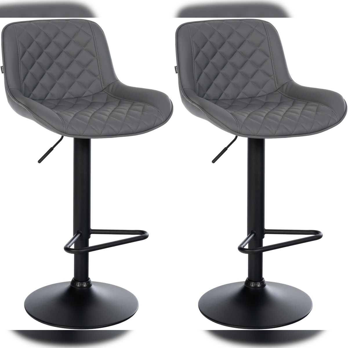 CLP 2er Set Barhocker Kasson grau/Kunstleder Image