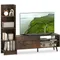 Bibliothèque TV 50 pouces, meuble TV en forme de L, 6 étagères ouvertes, armoire à porte rabattable, meuble TV 140cm pour salon, chambre à coucher, Ki anti-basculement