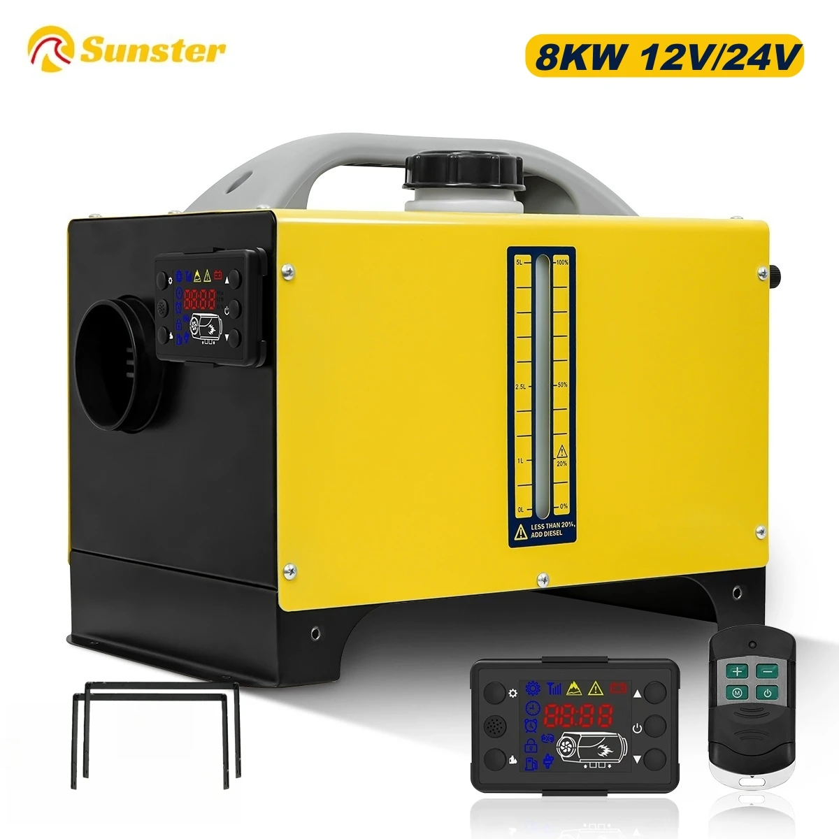 Chauffage de stationnement diesel 8KW 12V/24V Faible bruit Chauffage de voiture Chauffage d