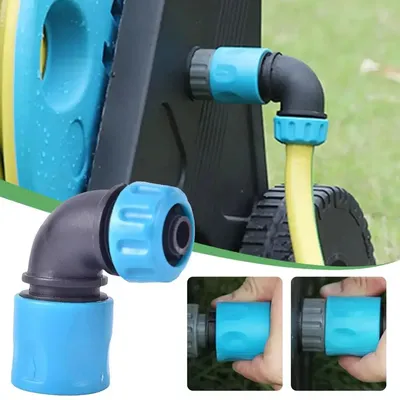 1/2 Inch ABS Garden Water Connector Soft Pipe Elbow Faucet Joint Rapid Connection Adapter Leakproof for Garden Irrigation Hose