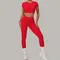 Set da yoga per donna 2 pezzi abbigliamento sportivo senza cuciture abbigliamento da allenamento abbigliamento sportivo palestra legging reggiseno fitness crop top maniche corte tuta sportiva
