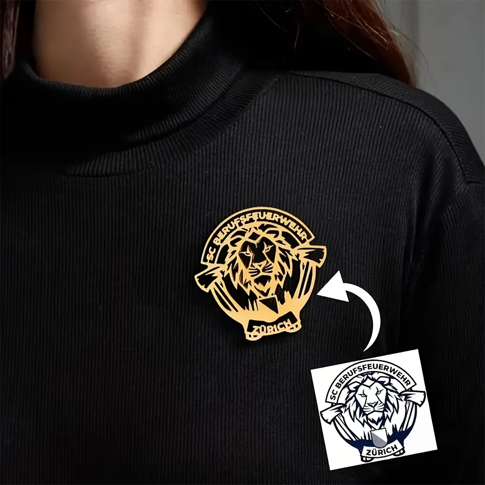 Benutzerdefinierte Adler Broschen für Männer Personalisierung jedes Logo Emblem Brosche Gold Farbe Edelstahl dekorative Schmuck Geburtstagsgeschenk Image