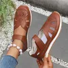 Frauen Sandalen Sommer Damen Mädchen Bequeme Knöchel Hohl Runde Kappe Sandalen Weibliche Weiche Strand Sohle Schuhe Plus Größe 36-43