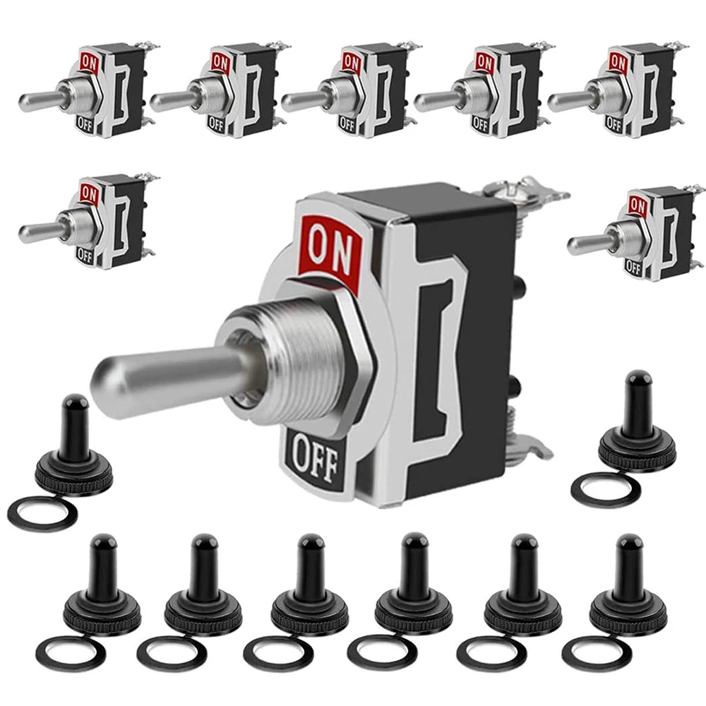8er-Pack 2-poliger EIN-Aus-SPST-Auto-Wippschalter, 20 A, 12 V, robuster, wasserdichter Kippschalter Image