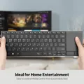 Wireless Touch Keyboard with Standard Keys Ultra-thin Business Bluetooth Touch Keyboard for PC Computers Office Keyboards