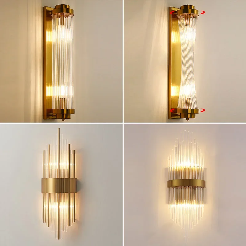2025, wiederaufladbare Batterie, Wandleuchte, Verkabelung, freie Kristall-Wandleuchte, Licht, Luxus, modern, für Wohnzimmer, goldene LED-Wandleuchte