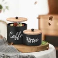 Scatola portaoggetti per capsule di caffè in legno da 2 pezzi con coperchio Contenitore portaoggetti per carta da filtro per caffè per capsule nespresso Dolce Gusto