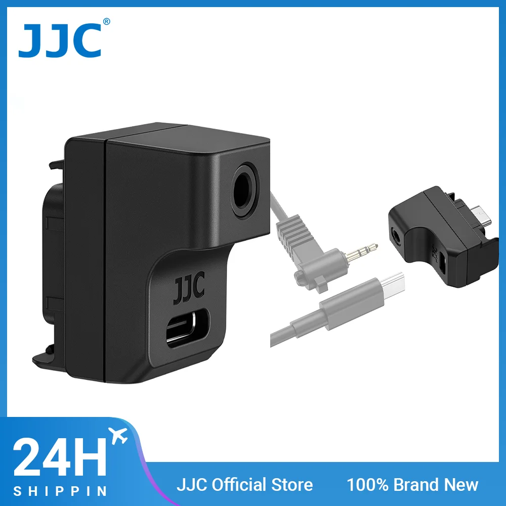 JJC Mikrofonadapter für Insta360 Ace Pro 2 Ace Pro, externes Mikrofon, Typ-C, 3,5-mm-Audioanschlüsse, unterstützt das Aufladen von Insta 360-Zubehör Image
