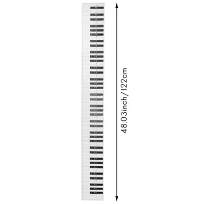 RTSHE-88 Key Practice Keyboard Piano & Note Chart For Behind The Piano Keys,Guide Teaching Aid Note Chart For Beginner Student