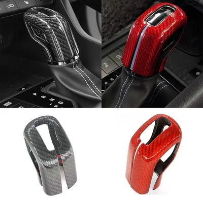 For Hyundai Elantra CN7 N Veloster N Kona N i20N i30N Gear Head Shift Knob Trim Cover Car Interior Accessories Real Carbon Fiber