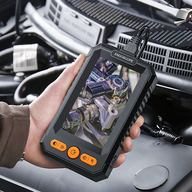 Industrielles Endoskop, Kfz-Endoskopie, Kanalinspektion, Sanitär-Endoskopkamera, 4,3-Zoll-IPS-Bildschirm, HD1080P, 8-mm-Objektiv mit 8 LEDs Image