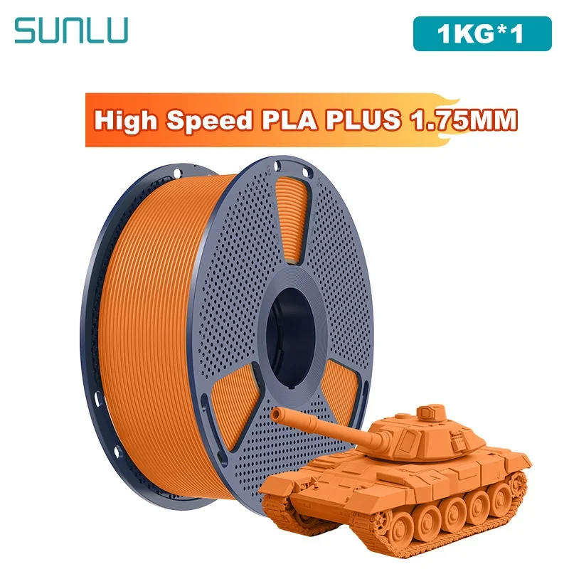 SUNLU 1 kg Hochgeschwindigkeits-PLA-PLUS-Filament, 1,75 mm, 1 kg Spule, ordentlich gewickeltes PLA-3D-Drucker-Filament, passend für die meisten FDM-3D-Drucker Image
