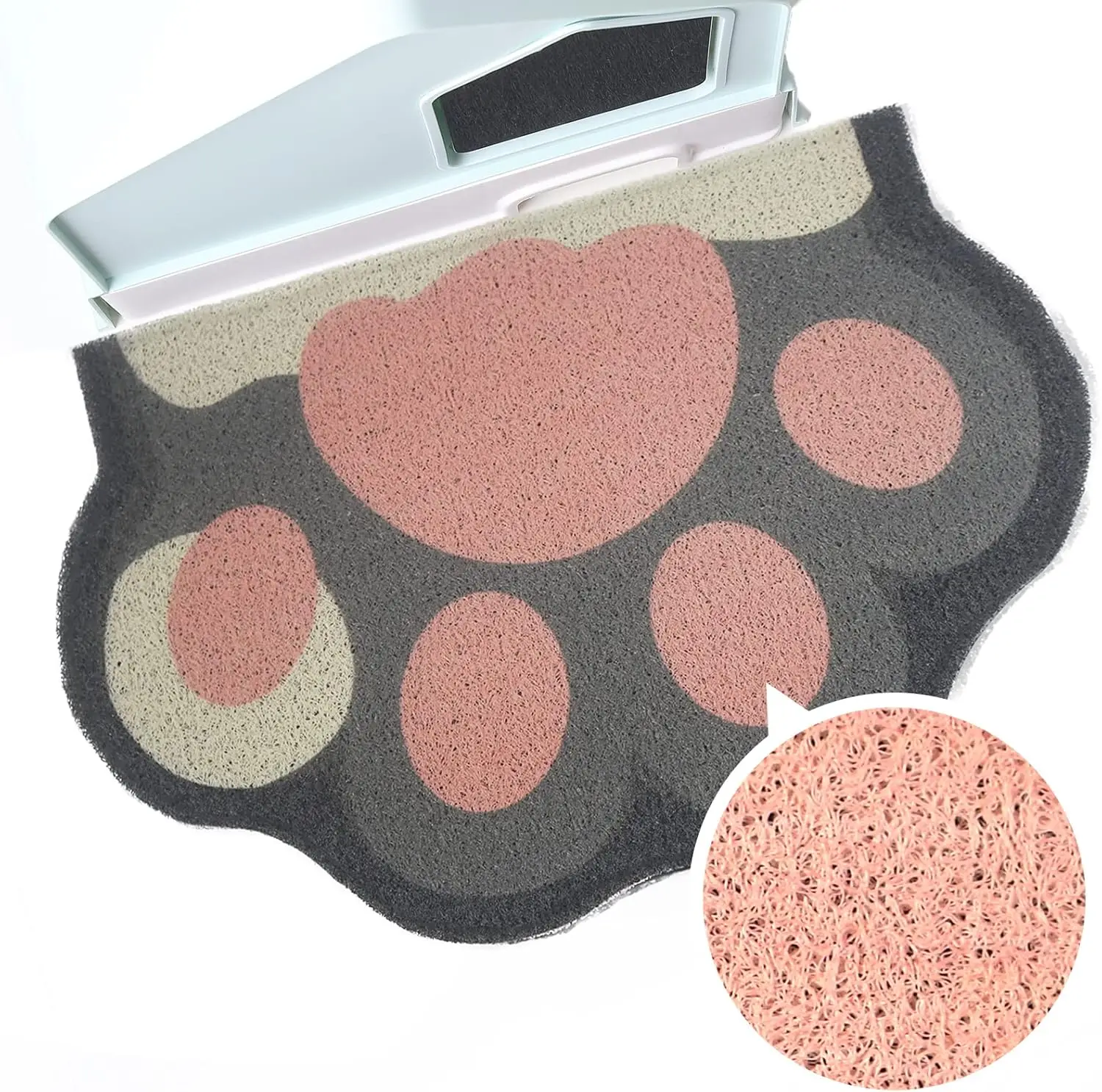 Süße Katzenstreumatte, Katzentoilette, Matte, Katzenstreu-Auffangmatte, weich auf Kitty Paws, rutschfest, Haustierzubehör, Tür-Fußmatten, Badezimmermatte Image