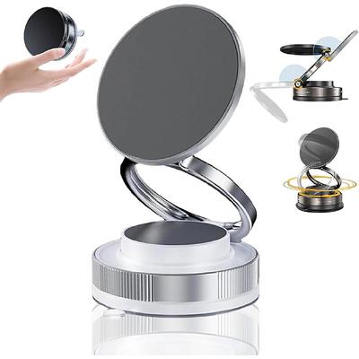 360 Degree Adjustable Vacuum Magnetic Phone Holder Hands-Free Foldable Suction Cup Phone Mount MagSafe Cell Phone Holders for Your Car/Gym/Mirror Mount for iPhone Android