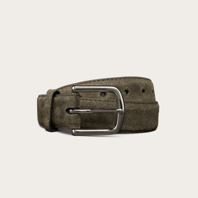 Tecovas Men's Suede Belt, Olive, Size 32