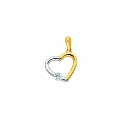 Ketten-Anhänger ADELIA´S "333 Gold Anhänger Herz", gold, Schmuckanhänger, Damen, Gold, mit Zirkonia Goldschmuck für Damen Image