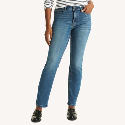 Nautica Women's Mid-Rise Straight Denim 428 (Delphinium Blue), 4