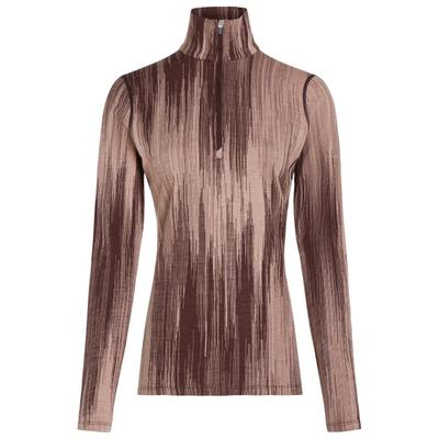 Icebreaker - Women's Merino 260 Tech Vertex L/S Half Zip AOP - Merinounterwäsche Gr L braun Image