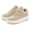 Sneaker ELBSAND "Schnürschuh", Damen, Gr. 36, beige, Obermaterial: 100% Lederimitat. Futter: 100% Textilmaterial. Decksohle: 100% Textilmaterial. Laufsohle: 100% Synthetik, unifarben, clean, casual, Schuhe, Freizeitschuh, Halbschuh, Schnürhalbschuh