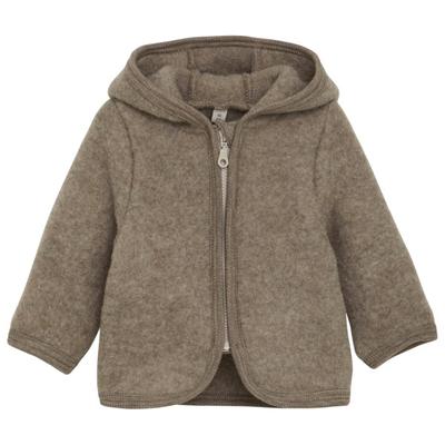 Huttelihut - Kid's Jacket Ears Wool Fleece - Merinojacke Gr 92 braun Image