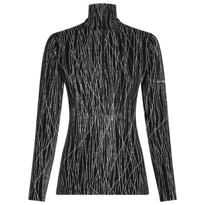 Icebreaker - Women's Merino 260 Tech Vertex L/S Half Zip AOP - Merinounterwäsche Gr S grau/schwarz Image