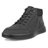 Schnürboots ECCO, Herren, Gr. 41, schwarz, Leder, klassisch, Schuhe, Stiefelette, Klassik-Boots mit softer Schaftrandpolsterung
