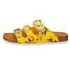 Pantolette LICO "Pantolette Bioline Leave", Gr. 39, gelb, Synthetik, Schuhe