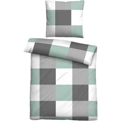 Bettwäsche "0360750", grün (mint), B/L: 155cm x 220cm, , Fleece, B/L: 80cm x 80cm, Fleece, Obermaterial: 100% Polyester, CASTELL - MARKENBETTWÄSCHE, Bettwäsche, Thermo-Fleece, absolut flauschig, weich + wohlig warm, pflegeleicht Image