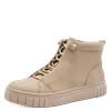 Sneaker MARCO TOZZI, Damen, Gr. 36, grau (taupe), Nubuklederimitat, unifarben, used, modisch, Schuhe, Plateau, Boots, High Top-Sneaker mit elastischem Schnürsenkeln