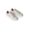 Plateausneaker CALVIN KLEIN JEANS "3 CUPSOLE PU", Herren, Gr. 42, beige (beige, orange), Lederimitat, kontrastfarbene Details, sportlich, Schuhe, Freizeitschuh, Halbschuh, Schnürschuh mit gepolstertem Schaftrand