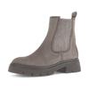 Chelseaboots GABOR, Damen, Gr. 41, grau (taupe), Veloursleder, Elastischer Einsatz, unifarben, modisch, Schuhe, Blockabsatz, Businessschuh mit Best Fitting-Ausstattung