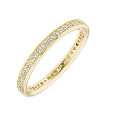 Silberring SMART JEWEL "mit Zirkonia, Silber 925" Gr. 54, gold, Fingerringe, Damen, 54, Silber 925 (Sterlingsilber) Image