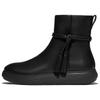 Plateaustiefelette FITFLOP "iQ-COMFF TASSEL", Damen, Gr. 38, schwarz, Leder, Lederimitat, unifarben, casual, Schuhe, Boots, Chunky Boot mit Plateausohle