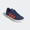 Sneaker ADIDAS SPORTSWEAR "VL COURT 3.0 KIDS", Gr. 37, dunkelblau, impact orange, gold metallic, Leder, Synthetik, sportlich, Schuhe, inspiriert vom Design des adidas samba