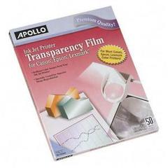 Apollo Quick Dry Ink Jet Printer Film, 8.5 x 11 Inch Sheets, 50 Sheets per Box (VCG7031SE)