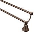 Moen Bradshaw Double 24" Wall Mounted Towel Bar Metal in Brown | 3.94 H x 5.67 D in | Wayfair DN3622ORB