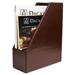 Dacasso Bonded Magazine Rack Leather in Brown | 12.5 H x 4 W x 10.125 D in | Wayfair A3682