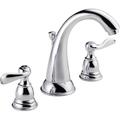 Delta Windemere Widespread Bathroom Faucet 3 Hole, 2-handle Bathroom Sink Faucet w/ Drain Assembly in Gray | Wayfair B3596LF