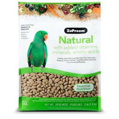 ZuPreem AvianMaintenance Natural Bird Diet for Parrots & Conures, 3 lbs.