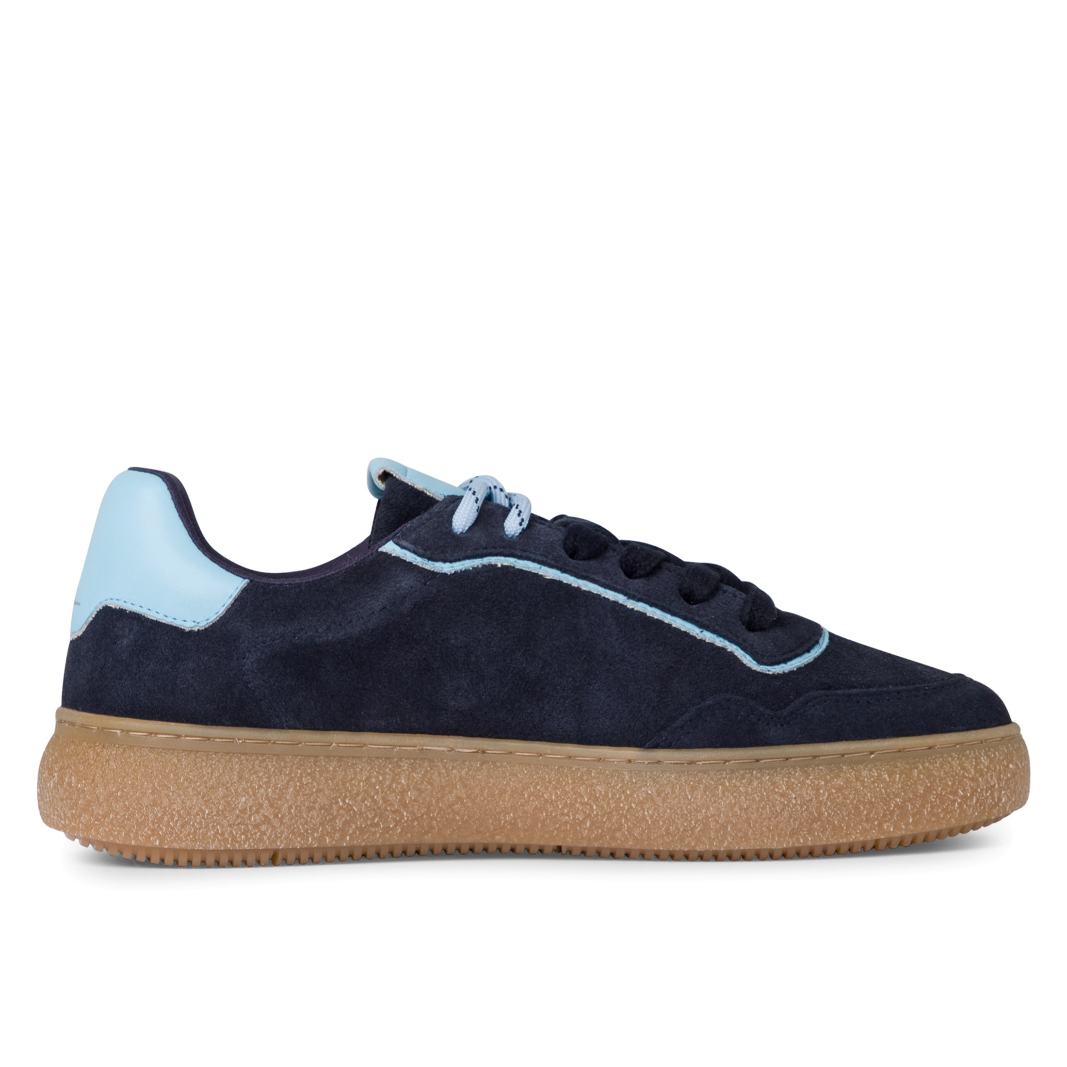 Tamaris Damen Marineblaue Leder Fashion Stripe Schnür-Sneakers