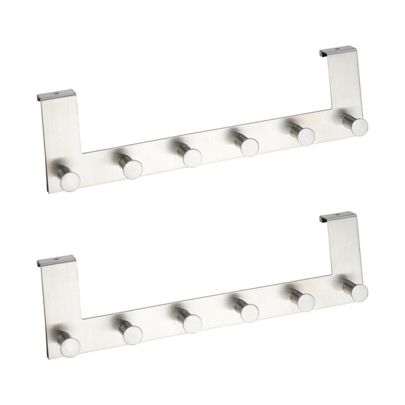 Türgarderobe „Celano“, 2er Set, Edelstahl satiniert WENKO