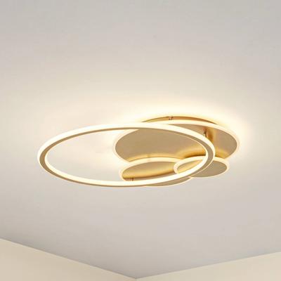 Deckenlampe Circulo Lucande, dimmbar, messing / gold, für Wohn- / Esszimmer, Metall, Modern, Deckenlampe Image