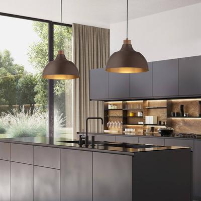 Hängelampe Cap TK Lighting, dimmbar, braun / rost, für Wohn- / Esszimmer, Modern, Pendelleuchte Image