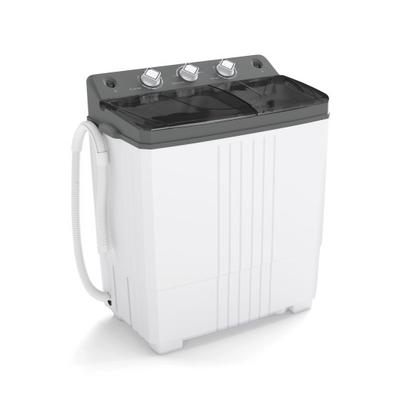 Costway Portable Washing Machine with Built-in Drain Pump-Gray