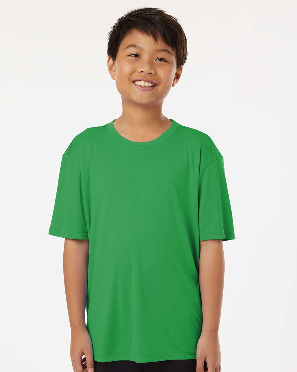AllPro 48000Y Youth Pro-Lock Performance T-Shirt in Kelly Green size Medium | Polyester
