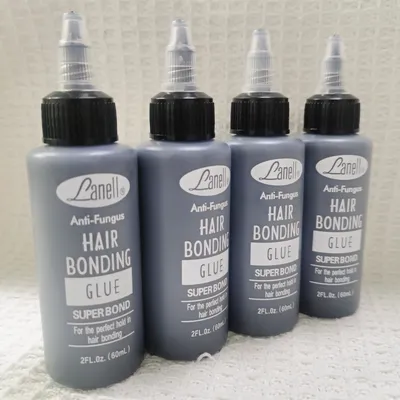 1 Bottle 2 Oz 60 ml Lanell Black Hair Weaving Bond Anti-fungus Hair Bonding Glue super bond