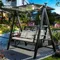 HZX-swing outdoor courtyard aluminum alloy solar garden hanging chair cradle outdoor leisure rocking chair hammock hammock